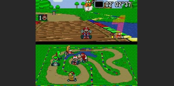 Mario Kart on SNES.