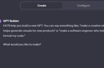 Interacting with the GPT Builder in ChatGPT.