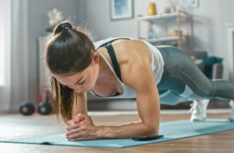 a photo of a woman doing a plank
