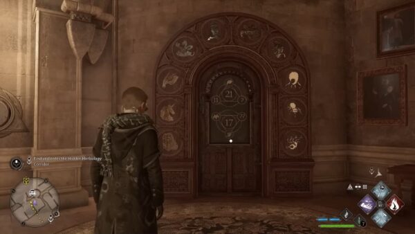 A door with animal symbols surrounding it. A door with animal symbols surrounding it.