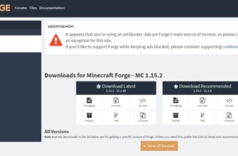 A Minecraft mod screen in Forge.