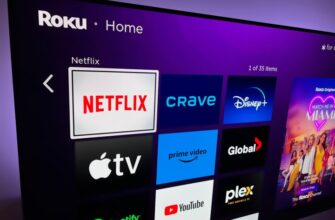 Netflix on a TV screen showing on the Roku home screen.
