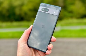 The Google Pixel 7a in a person