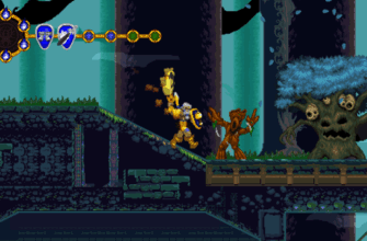 A viking slashes a tree in Volgarr the Viking 2.