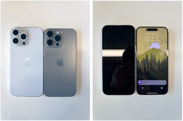 iPhone 16 Pro Max mockups next to a iPhone 15 Pro Max.