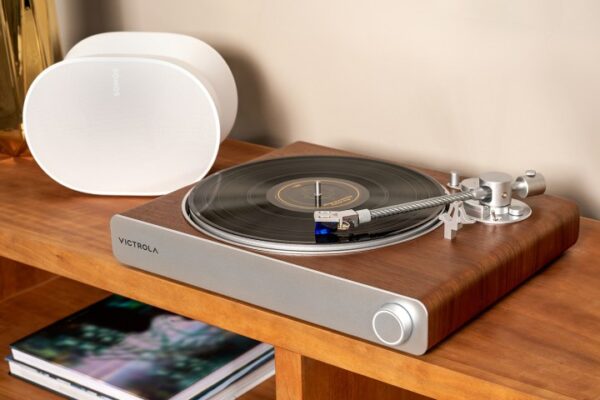 The Victrola Stream Sapphire wireless turntable.