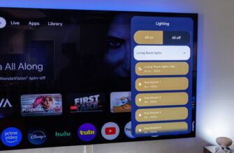 Lighting control from the Home Panel on Google TV Streamer.