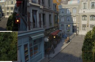 Neural denoising in a complex virtual scene.