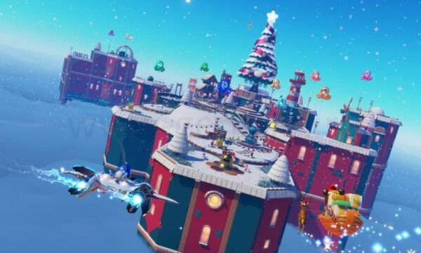 Astro Bot летит в мир Зимняя Чудо.
