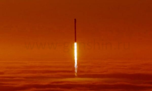 Ракета Falcon 9 стартует из Калифорнии.