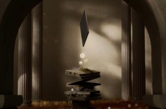 Ноутбук Asus на верхушке книжной стопки.