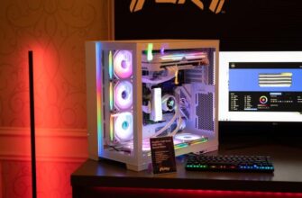 Игровой ПК с памятью Kingston, RGB-вентиляторами, подсветкой, кулером MSI и видеокартой GeForce RTX.