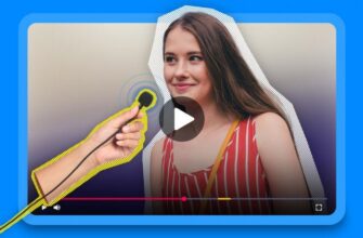 Видеоплеер, показывающий руку, держащую микрофон для интервьюируемой женщины.
