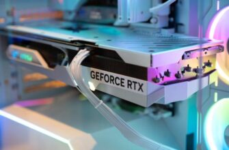 Видеокарта NVIDIA GeForce RTX в игровом ПК.