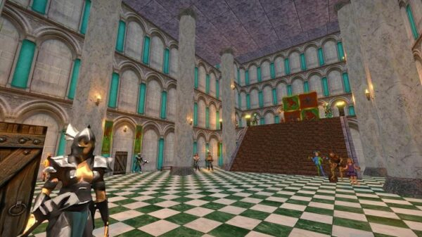 Замок Daggerfall Unity с людьми внутри