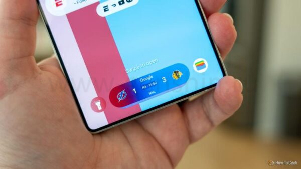 Живая нотификация на Now Bar на Samsung Galaxy S25 Ultra.