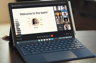 Google Meets на HP Chromebook.