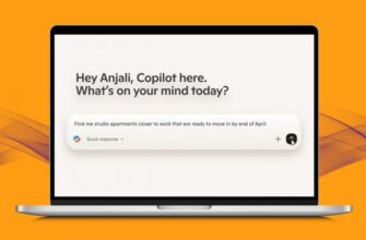 Запуск поиска с помощью Microsoft Copilot Actions.