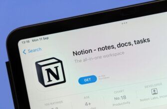 Приложение Notion в App Store на планшете