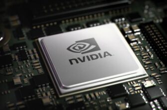 Чип с логотипом Nvidia.