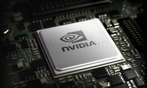 Чип с логотипом Nvidia.