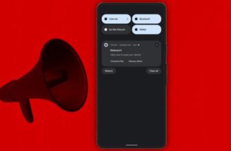 Предупреждение о мошенничестве в Chrome на Android.