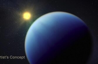 Это концепция художника, показывающая, как может выглядеть жара на экзопланете TOI-421 b.