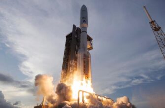 A ULA rocket launching Amazon's first Project Kuiper satellites in April 2025.