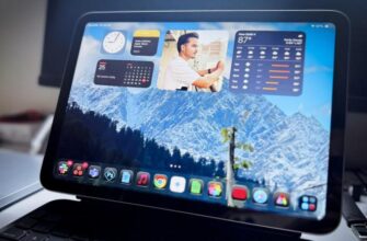 Главный экран iPad с iPadOS 26.