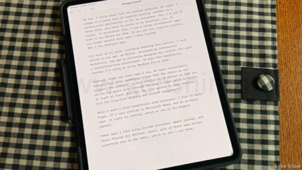Использование приложения для письма на iPad.