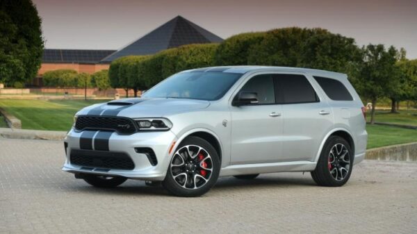 Front 3/4 shot of a 2024 Dodge Durango SRT Hellcat