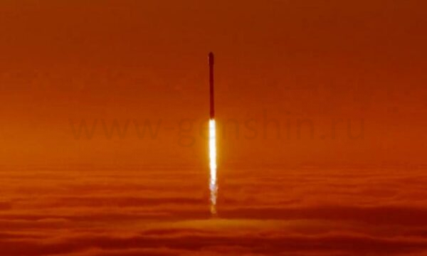 A Falcon 9 rocket launches from California.