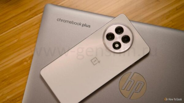 OnePlus 13R на HP Chromebook Plus.