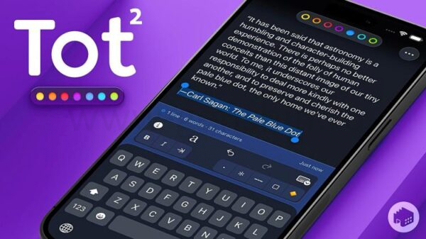The Tot 2 on an iPhone that has a quote from Carl Sagan about Astronomy