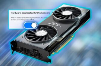 A GPU with an activated switch.