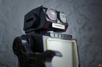 An evil-looking Japanese vintage robot toy.