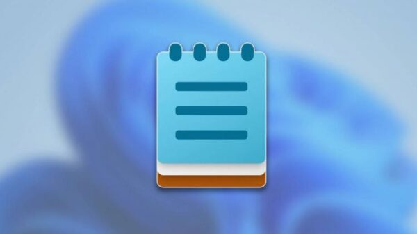 The Windows 11 Notepad logo icon.