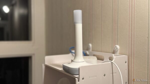 A Home Assistant Connect ZBT-2 on a shelf.
