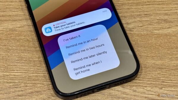 Взаимодействуемое уведомление из Home Assistant на iPhone.