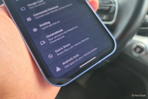 Android Auto settings on a Google Pixel 10a 