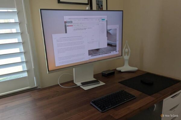 Samsung Galaxy Z Fold 6 running Samsung DeX on a Samsung Smart Monitor M8.