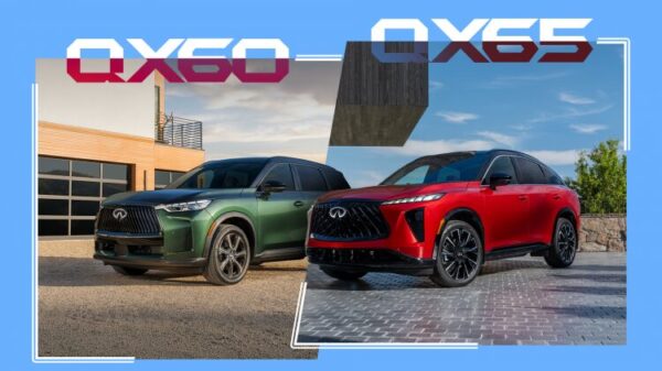 Сравнение Infiniti QX60 и QX65 бок о бок.