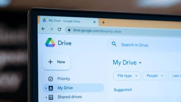 Google Drive open on Google Chrome.