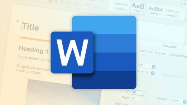 Microsoft Word logo.