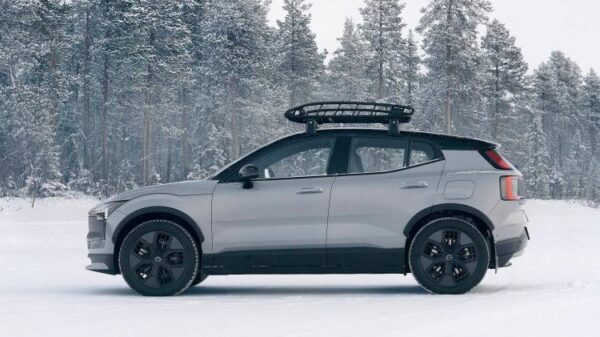 Side profile shot of a 2026 Volvo EX30